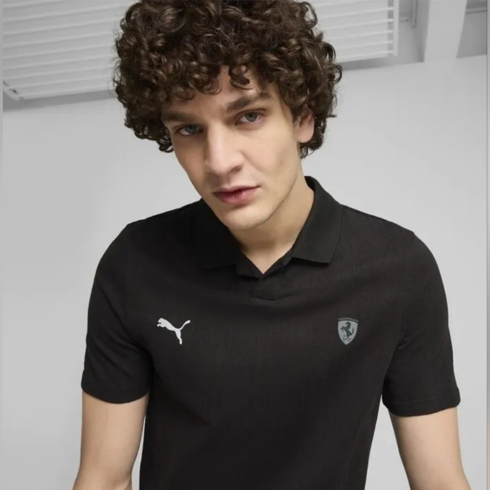 Size M - New Men's Puma F 1 Polo Ferrari - Black - Picture 7 of 13